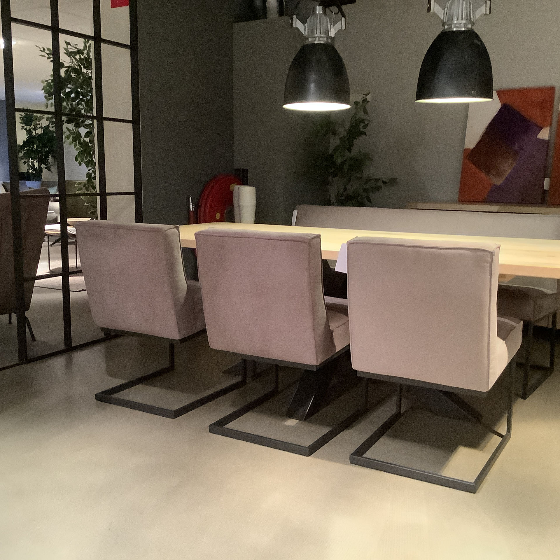 Het Anker meubelen Zara eetkamerstoel (set van 3) met 3-zitsbank